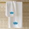 BYFT Iris Embroidered For You Hand Towel 50 x 80 Cm 600 Gsm White 100% Cotton Prince Blue Thread Set of 01
