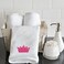 BYFT Iris Embroidered For You Hand Towel 50 x 80 Cm 600 Gsm White 100% Cotton Princess Pink Thread Set of 01