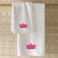 BYFT Iris Embroidered For You Hand Towel 50 x 80 Cm 600 Gsm White 100% Cotton Princess Pink Thread Set of 01