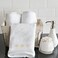 BYFT Iris Embroidered For You Hand Towel 50 x 80 Cm 600 Gsm White 100% Cotton Snowflake Gold Thread Set of 01