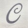 BYFT Iris Embroidered For You Hand Towel 50 x 80 Cm 600 Gsm White 100% Cotton Letter "C" Silver Thread Set of 01