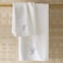 BYFT Iris Embroidered For You Hand Towel 50 x 80 Cm 600 Gsm White 100% Cotton Letter "Y" Silver Thread Set of 01