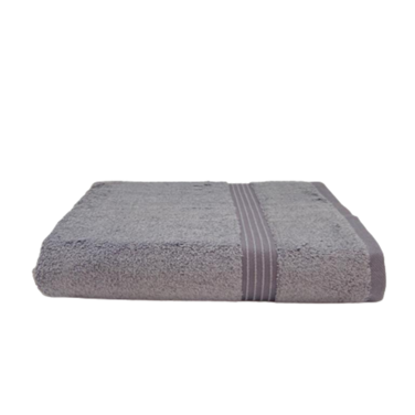 BYFT Home Essentials Bath Towel 70 x 140 Cm 550 Gsm Charcoal Horizontal Striped Dobby 100% Cotton Set of 01