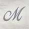 BYFT Iris Embroidered For You Bath Towel 70 x 140 Cm 600 Gsm White 100% Cotton Letter "M" Silver Thread Set of 01