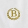 BYFT Iris Embroidered For You Bath Towel 70 x 140 Cm 600 Gsm White 100% Cotton Letter "B" Gold Thread Set of 01