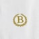 BYFT Iris Embroidered For You Bath Towel 70 x 140 Cm 600 Gsm White 100% Cotton Letter "B" Gold Thread Set of 01