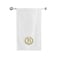 BYFT Iris Embroidered For You Bath Towel 70 x 140 Cm 600 Gsm White 100% Cotton Letter "B" Gold Thread Set of 01