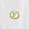 BYFT Iris Embroidered For You Bath Towel 70 x 140 Cm 600 Gsm White 100% Cotton Letter "F" Gold Thread Set of 01