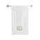 BYFT Iris Embroidered For You Bath Towel 70 x 140 Cm 600 Gsm White 100% Cotton Letter "F" Gold Thread Set of 01