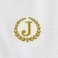 BYFT Iris Embroidered For You Bath Towel 70 x 140 Cm 600 Gsm White 100% Cotton Letter "J" Gold Thread Set of 01