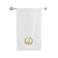 BYFT Iris Embroidered For You Bath Towel 70 x 140 Cm 600 Gsm White 100% Cotton Letter "J" Gold Thread Set of 01
