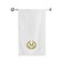 BYFT Iris Embroidered For You Bath Towel 70 x 140 Cm 600 Gsm White 100% Cotton Letter "M" Gold Thread Set of 01