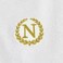 BYFT Iris Embroidered For You Bath Towel 70 x 140 Cm 600 Gsm White 100% Cotton Letter "N" Gold Thread Set of 01