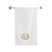 BYFT Iris Embroidered For You Bath Towel 70 x 140 Cm 600 Gsm White 100% Cotton Letter "O" Gold Thread Set of 01