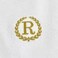 BYFT Iris Embroidered For You Bath Towel 70 x 140 Cm 600 Gsm White 100% Cotton Letter "R" Gold Thread Set of 01