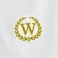 BYFT Iris Embroidered For You Bath Towel 70 x 140 Cm 600 Gsm White 100% Cotton Letter "W" Gold Thread Set of 01