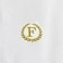 BYFT Iris Embroidered For You Hand Towel 50 x 80 Cm 600 Gsm White 100% Cotton Letter "F" Gold Thread Set of 01