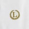 BYFT Iris Embroidered For You Hand Towel 50 x 80 Cm 600 Gsm White 100% Cotton Letter "L" Gold Thread Set of 01