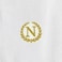 BYFT Iris Embroidered For You Hand Towel 50 x 80 Cm 600 Gsm White 100% Cotton Letter "N" Gold Thread Set of 01
