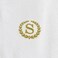 BYFT Iris Embroidered For You Hand Towel 50 x 80 Cm 600 Gsm White 100% Cotton Letter "S" Gold Thread Set of 01