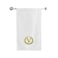 BYFT Iris Embroidered For You Bath Towel 70 x 140 Cm 600 Gsm White 100% Cotton Letter "V" Gold Thread Set of 01