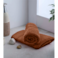 BYFT Camellia Hand Towel 50 x 100 Cm 550 Gsm Dark Brown Diagonal Dobby 100% Cotton Set of 06