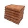 BYFT Camellia Hand Towel 50 x 100 Cm 550 Gsm Dark Brown Diagonal Dobby 100% Cotton Set of 06