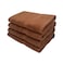 BYFT Camellia Hand Towel 40 x 75 Cm 550 Gsm Dark Brown Diagonal Dobby 100% Cotton Set of 04