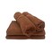 BYFT Camellia Hand Towel 40 x 75 Cm 550 Gsm Dark Brown Diagonal Dobby 100% Cotton Set of 04