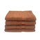 BYFT Camellia Hand Towel 40 x 75 Cm 550 Gsm Dark Brown Diagonal Dobby 100% Cotton Set of 04