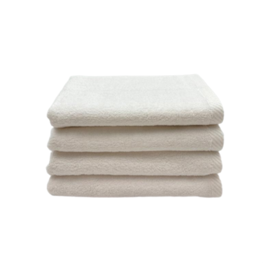 BYFT Iris Hand Towel 50 x 80 Cm 550 Gsm White Plain 100% Cotton Set of 04