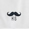 BYFT Iris Embroidered For You Hand Towel 50 x 80 Cm 600 Gsm White 100% Cotton Her Lips &amp; His Mustache Black-Pink Thread Set of 02