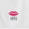 BYFT Iris Embroidered For You Hand Towel 50 x 80 Cm 600 Gsm White 100% Cotton Her Lips &amp; His Mustache Black-Pink Thread Set of 02