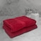 BYFT Gardenia Hand Towel 50 x 100 Cm 550 Gsm Red Diamond Dobby 100% Cotton Set of 02
