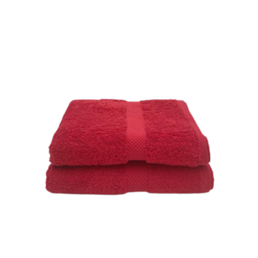 BYFT Gardenia Hand Towel 50 x 100 Cm 550 Gsm Red Diamond Dobby 100% Cotton Set of 02