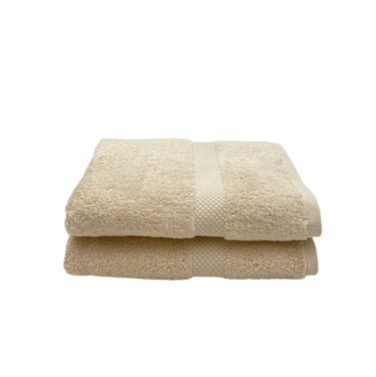 BYFT Gardenia Hand Towel 50 x 100 Cm 550 Gsm Beige Diamond Dobby 100% Cotton Set of 02