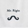 BYFT Iris Embroidered For You Hand Towel 50 x 80 Cm 600 Gsm White 100% Cotton Mrs. Always Right &amp; Mr. Right Black Thread Set of 02
