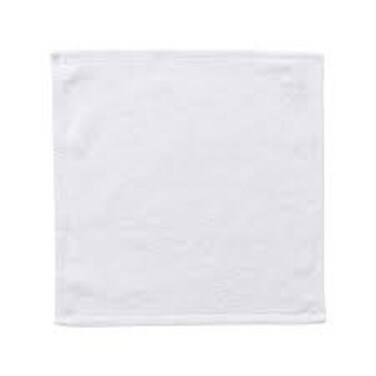 BYFT Iris Face Towel 33 x 33 Cm 600 Gsm White Plain 100% Cotton Set of 12