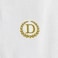 BYFT Iris Embroidered For You Hand Towel 50 x 80 Cm 600 Gsm White 100% Cotton Letter "D" Gold Thread Set of 01
