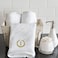 BYFT Iris Embroidered For You Hand Towel 50 x 80 Cm 600 Gsm White 100% Cotton Letter "I" Gold Thread Set of 01