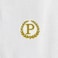 BYFT Iris Embroidered For You Hand Towel 50 x 80 Cm 600 Gsm White 100% Cotton Letter "P" Gold Thread Set of 01