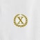 BYFT Iris Embroidered For You Hand Towel 50 x 80 Cm 600 Gsm White 100% Cotton Letter "X" Gold Thread Set of 01