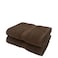 BYFT Camellia Hand Towel 50 x 100 Cm 550 Gsm Dark Brown Diagonal Dobby 100% Cotton Set of 02