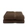 BYFT Camellia Hand Towel 50 x 100 Cm 550 Gsm Dark Brown Diagonal Dobby 100% Cotton Set of 02
