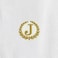 BYFT Iris Embroidered For You Hand Towel 50 x 80 Cm 600 Gsm White 100% Cotton Letter "J" Gold Thread Set of 01
