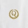 BYFT Iris Embroidered For You Hand Towel 50 x 80 Cm 600 Gsm White 100% Cotton Letter &quot;Q&quot; Gold Thread Set of 01
