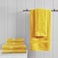 BYFT Gardenia Hand Towel 50 x 100 Cm 550 Gsm Yellow Diamond Dobby 100% Cotton Set of 06
