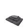 BYFT Home Essentials Face Towel 30 x 30 Cm Hand Towel 40 x 70 Cm Bath Towel 70 x 140 Cm 550 Gsm Charcoal Horizontal Striped Dobby 100% Cotton Set of 03