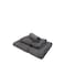 BYFT Home Essentials Face Towel 30 x 30 Cm Hand Towel 40 x 70 Cm Bath Towel 70 x 140 Cm 550 Gsm Charcoal Horizontal Striped Dobby 100% Cotton Set of 03