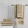 BYFT Gardenia Hand Towel 50 x 100 Cm 550 Gsm Beige Diamond Dobby 100% Cotton Set of 06